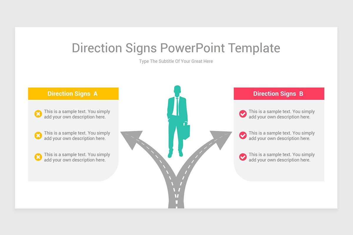 Direction Signs PowerPoint Presentation Template | Nulivo Market