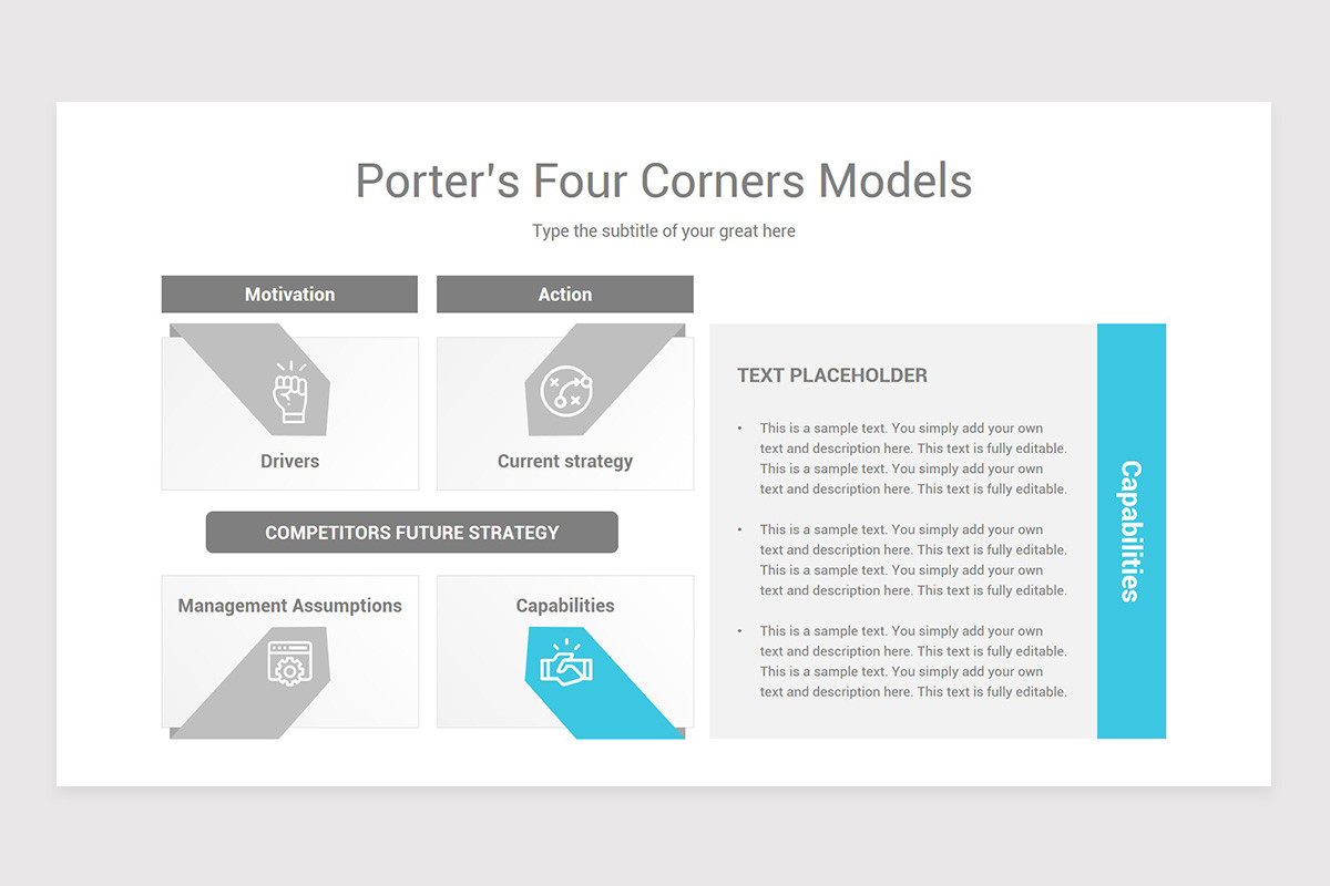 Porter's Four Corners Models PowerPoint Template | Nulivo Market