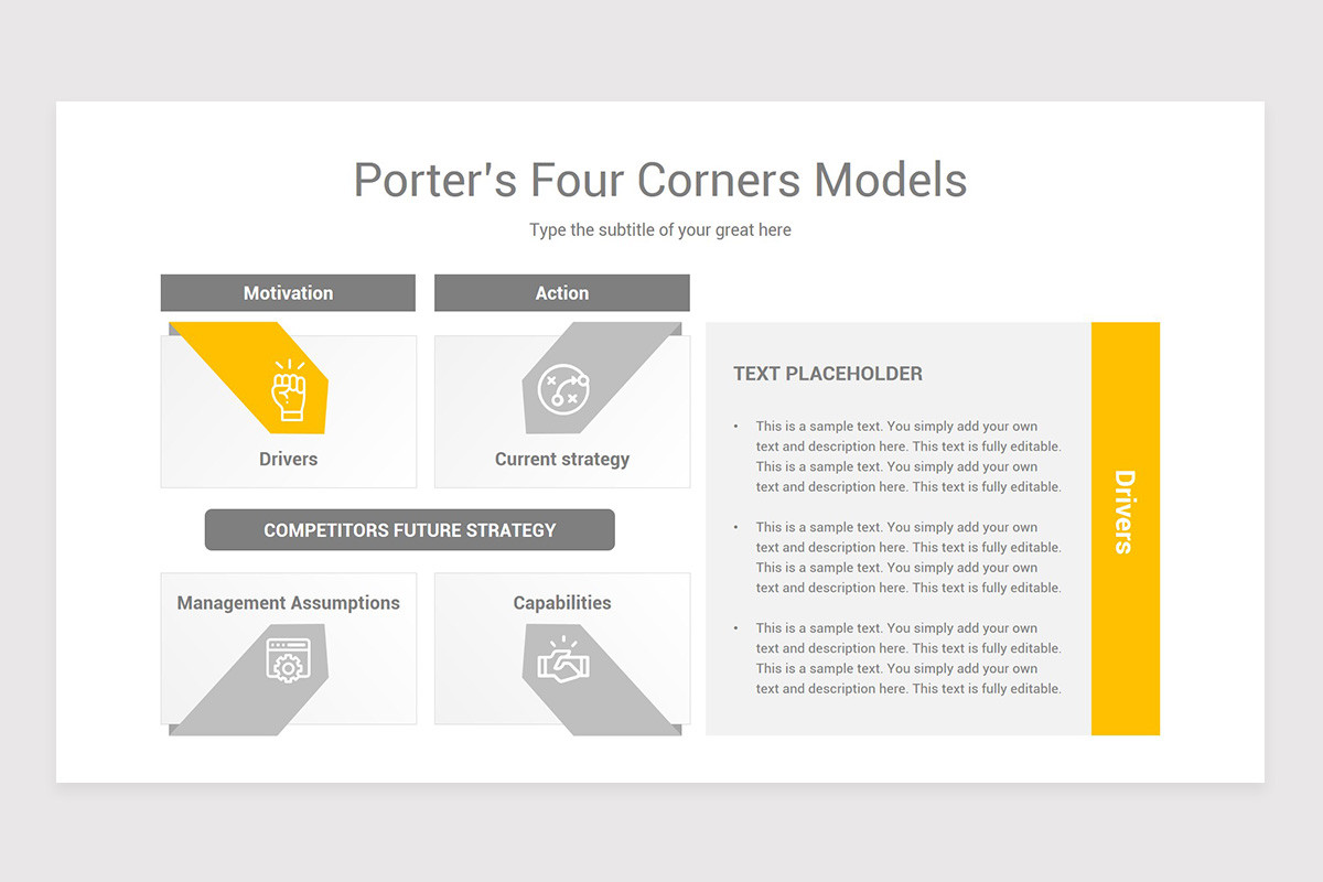 Porter's Four Corners Models Keynote Template