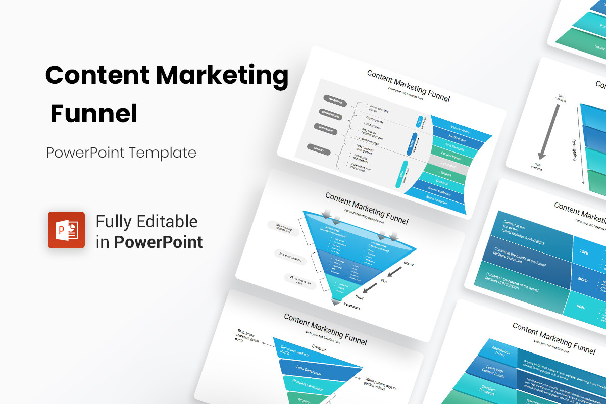 Content Marketing Funnel PowerPoint Template | Nulivo Market