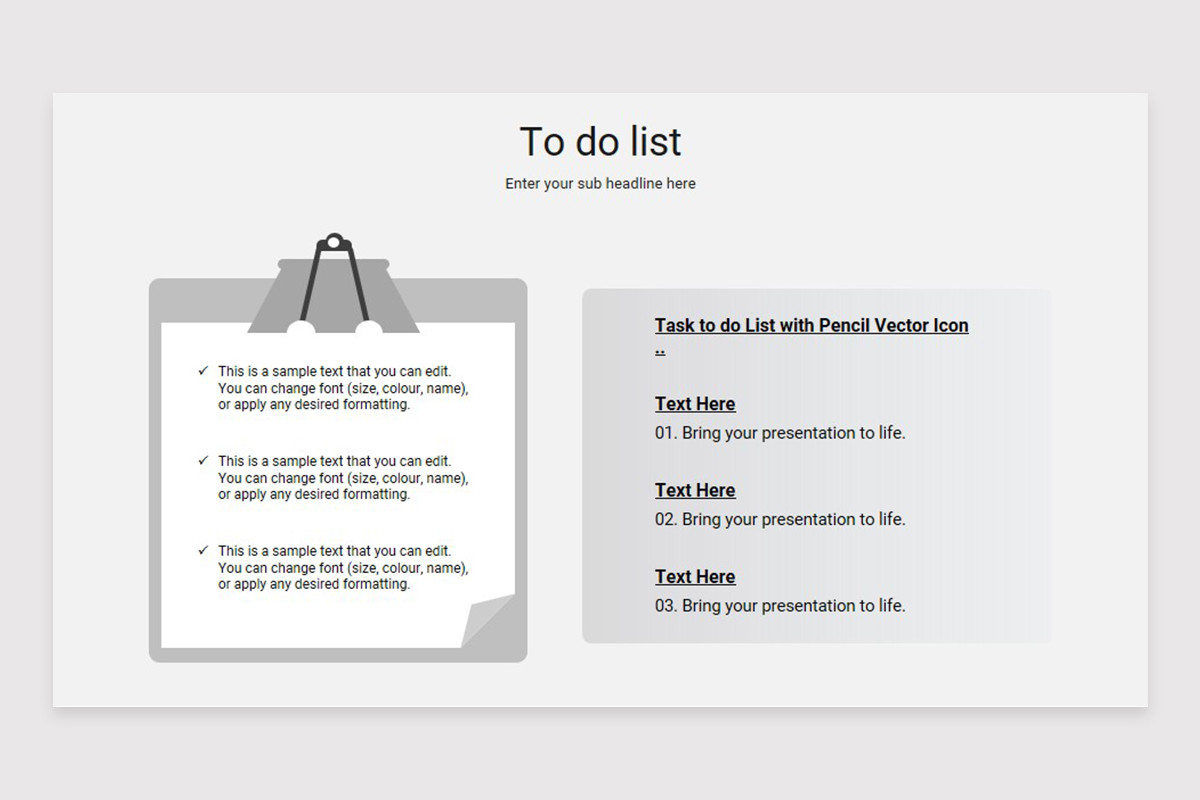 Example Powerpoint To List Each Topic To Do List PowerPoint Template | Nulivo Market