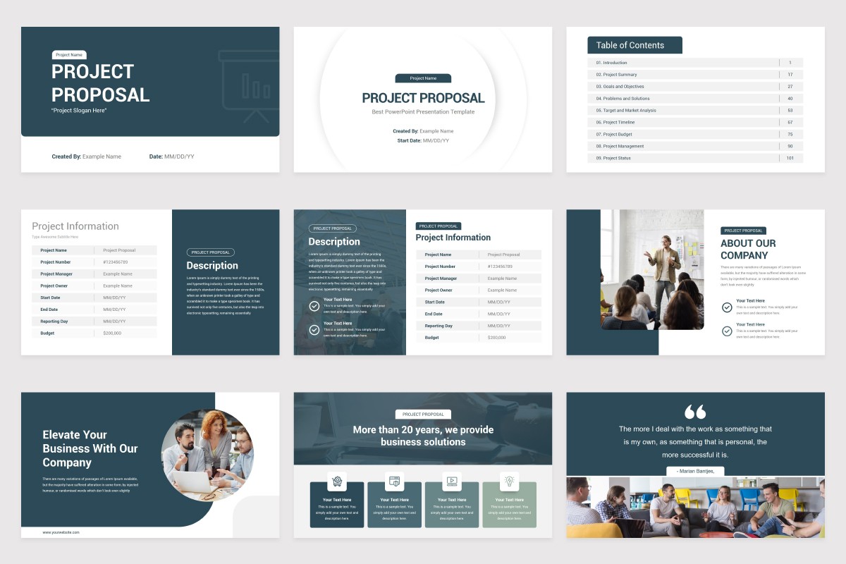 Project Proposal Google Slides Presentation Template Nulivo Market