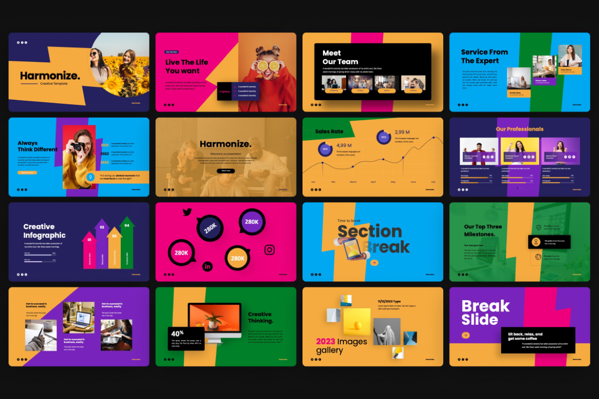 Harmonize Creative PowerPoint Template | Nulivo Market