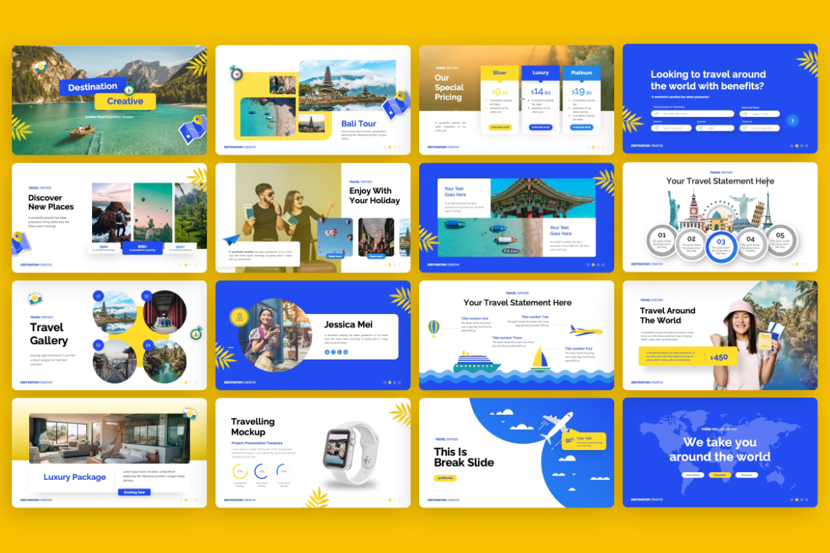 Destination Creative - Travel PowerPoint Template | Nulivo Market