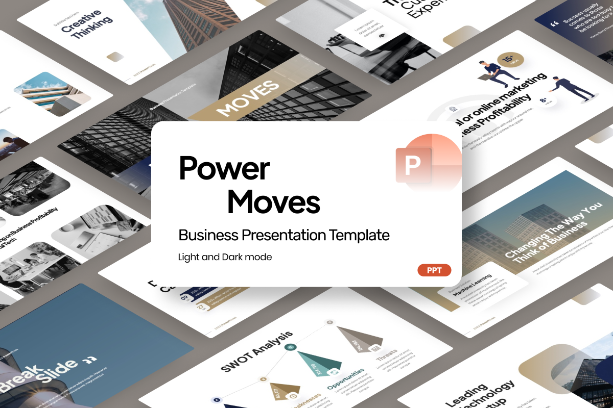 Power Moves Business PowerPoint Template | Nulivo Market