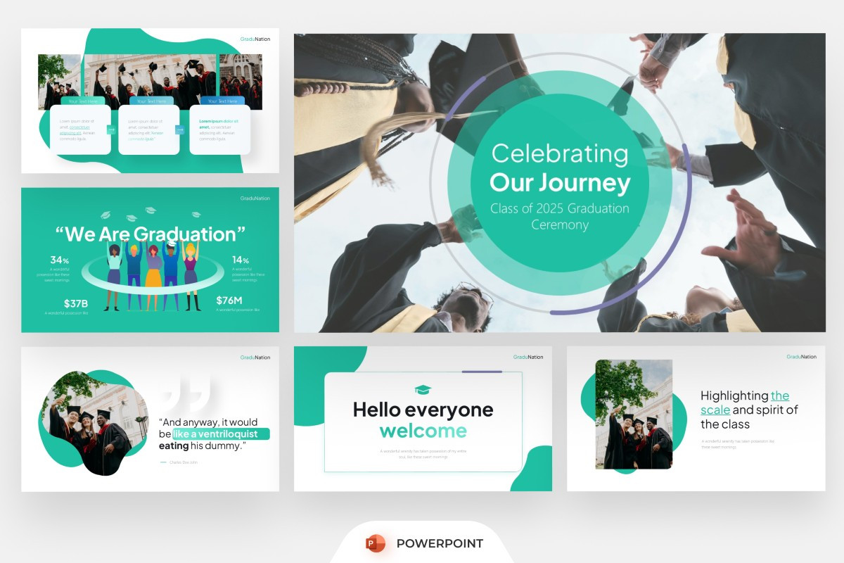 Graduation University RR PowerPoint Template | Nulivo Market