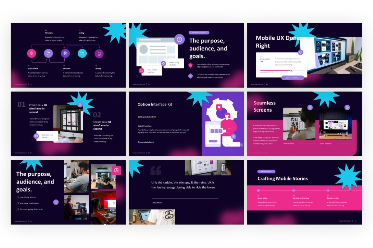 Mobile Apps UIUX RR PowerPoint Template | Nulivo Market