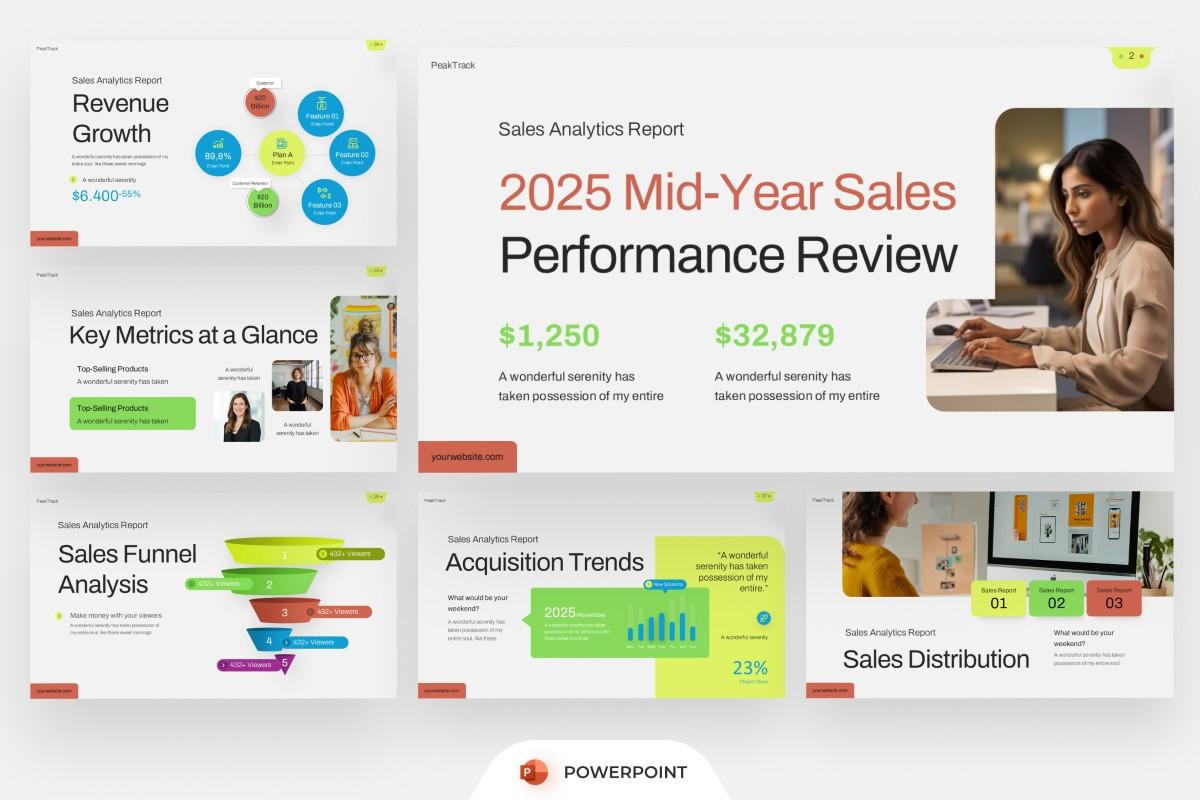 Sales Performance PowerPoint Template | Nulivo Market
