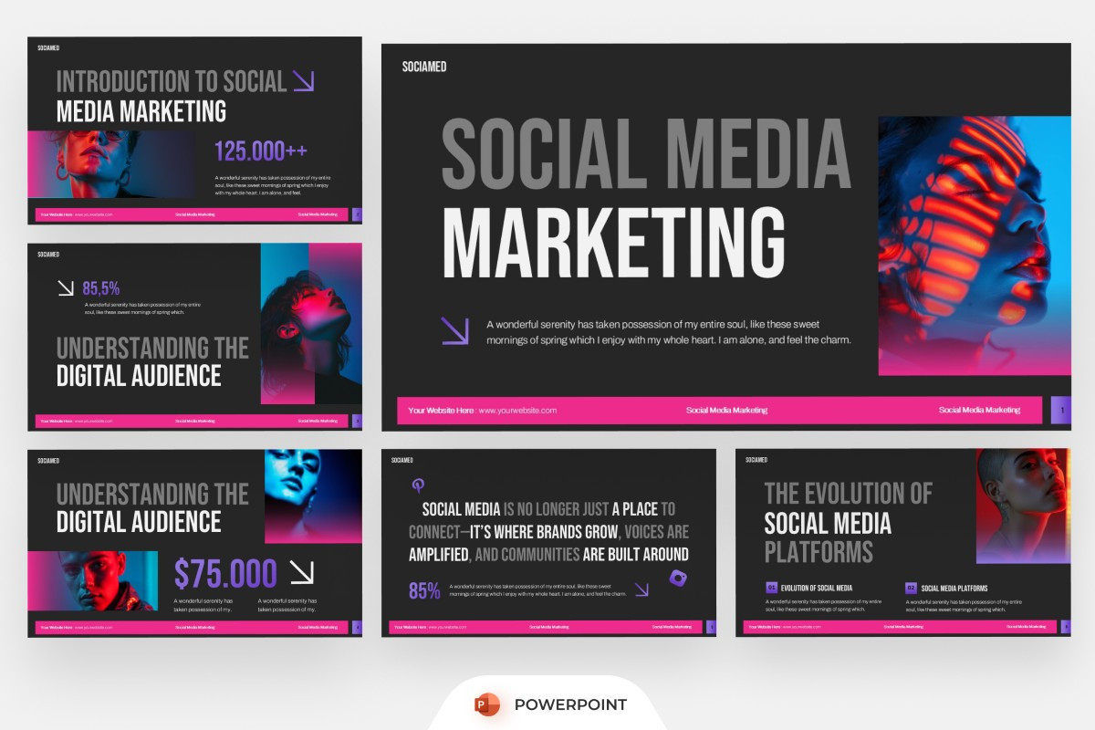 Social Media Marketing PowerPoint Template | Nulivo Market