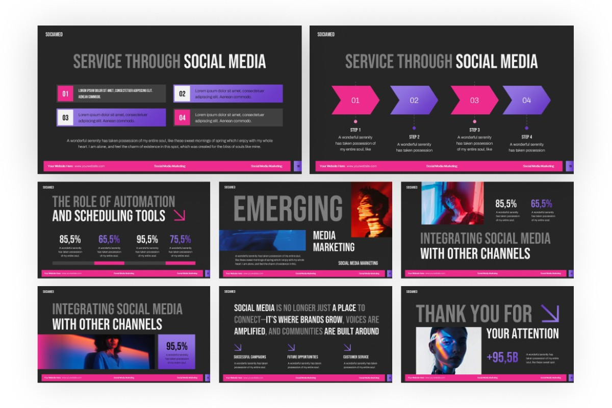 Social Media Marketing PowerPoint Template | Nulivo Market