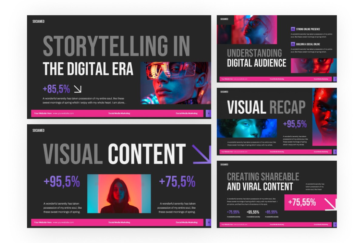 Social Media Marketing PowerPoint Template | Nulivo Market