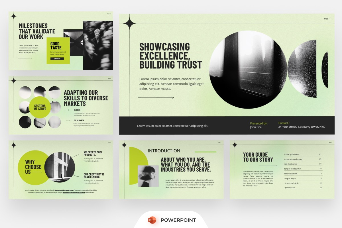 Business Portfolio PowerPoint Template | Nulivo Market