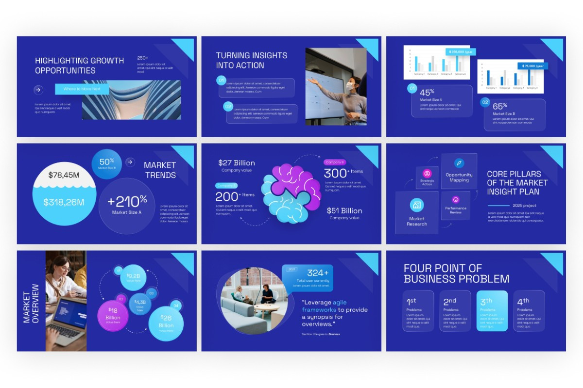 Market Insight Plan PowerPoint Template | Nulivo Market