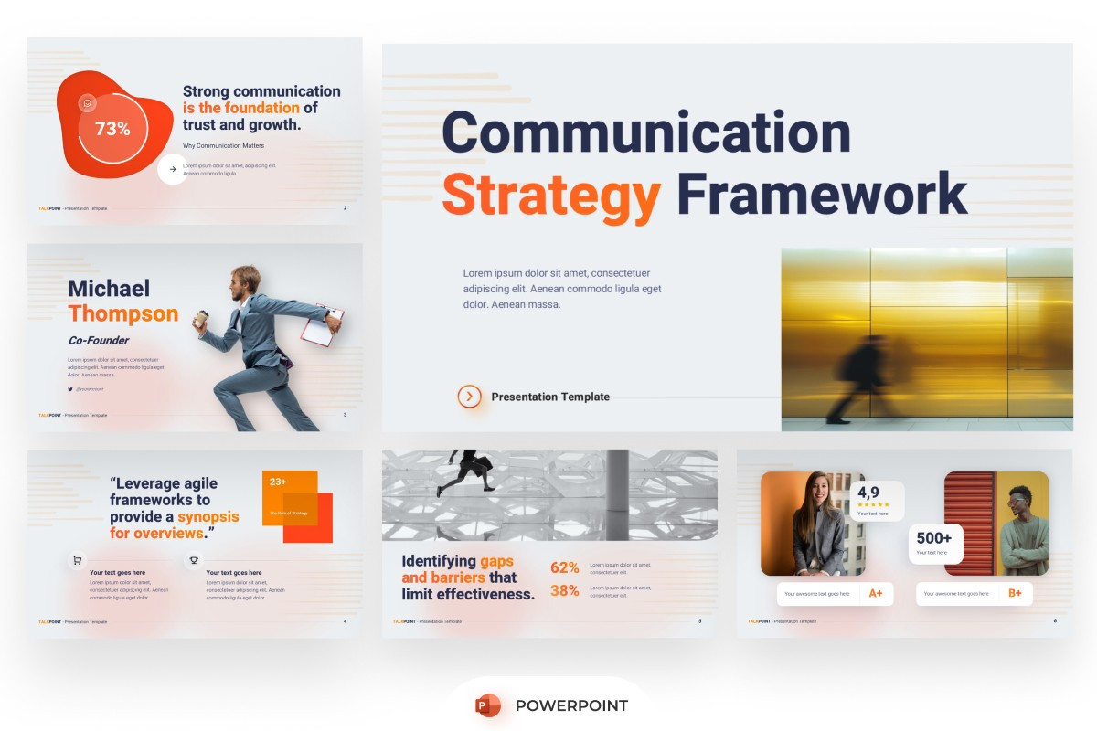 Communication Strategy PowerPoint Template | Nulivo Market