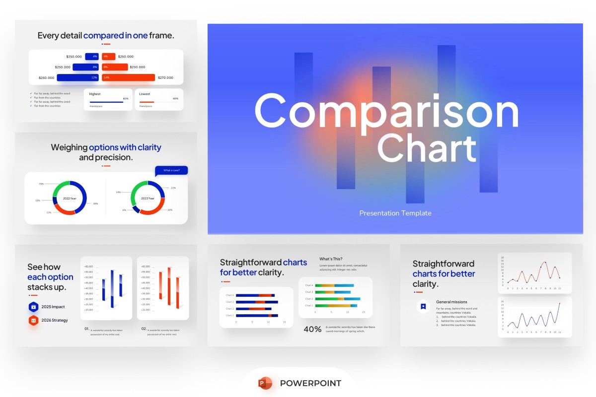 Comparison Chart PowerPoint Template | Nulivo Market