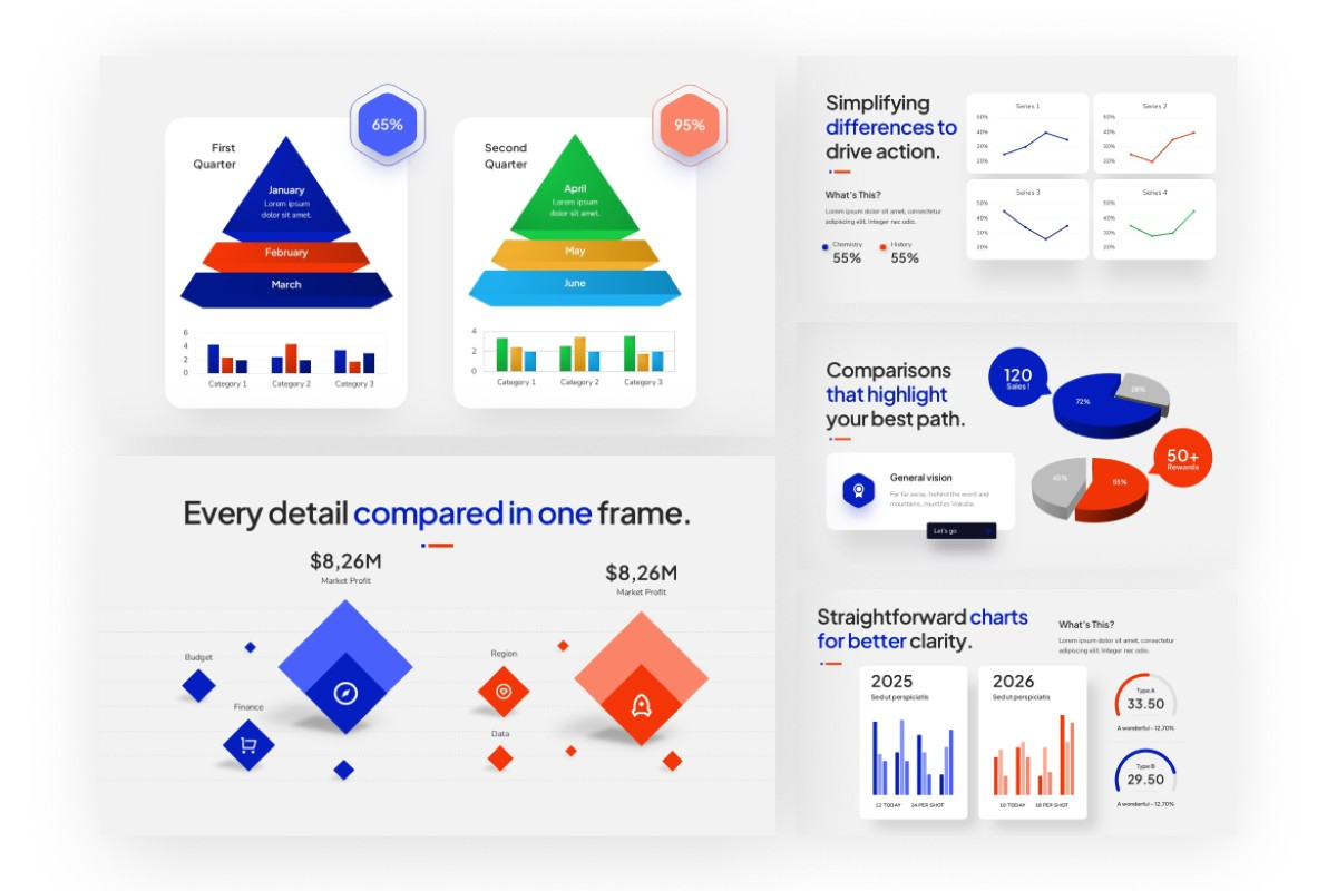 Comparison Chart PowerPoint Template | Nulivo Market