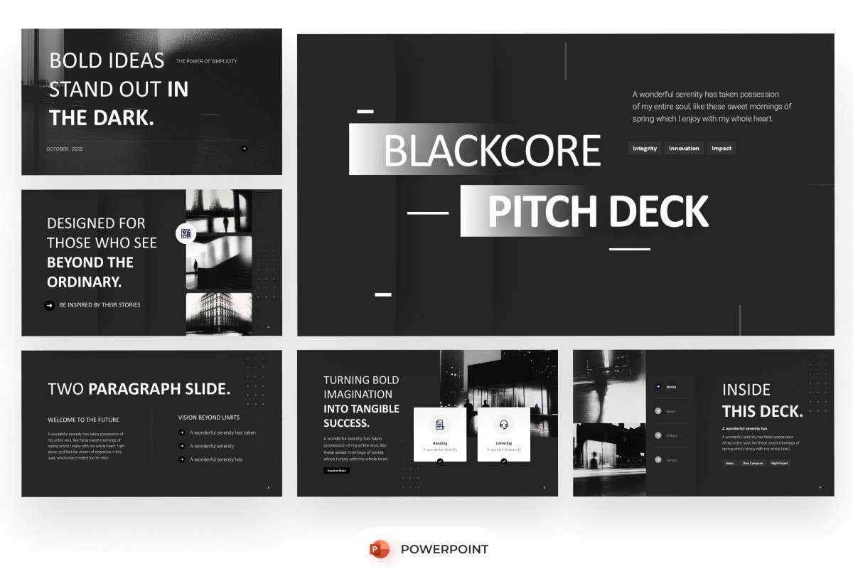 Black PowerPoint Template | Nulivo Market