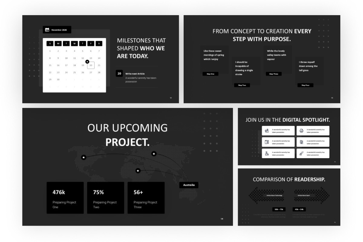 Black PowerPoint Template | Nulivo Market