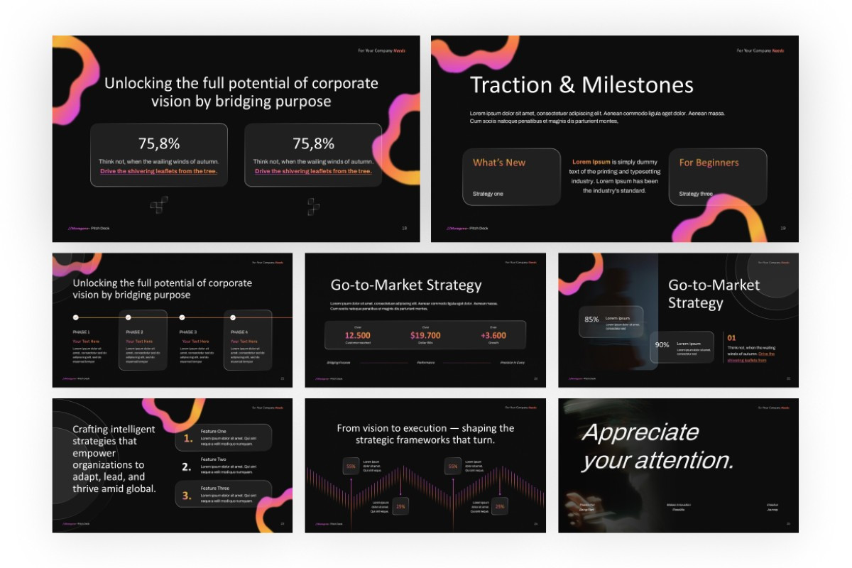 Dark PowerPoint Template | Nulivo Market
