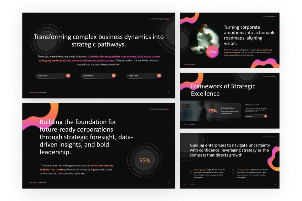 Dark PowerPoint Template | Nulivo Market