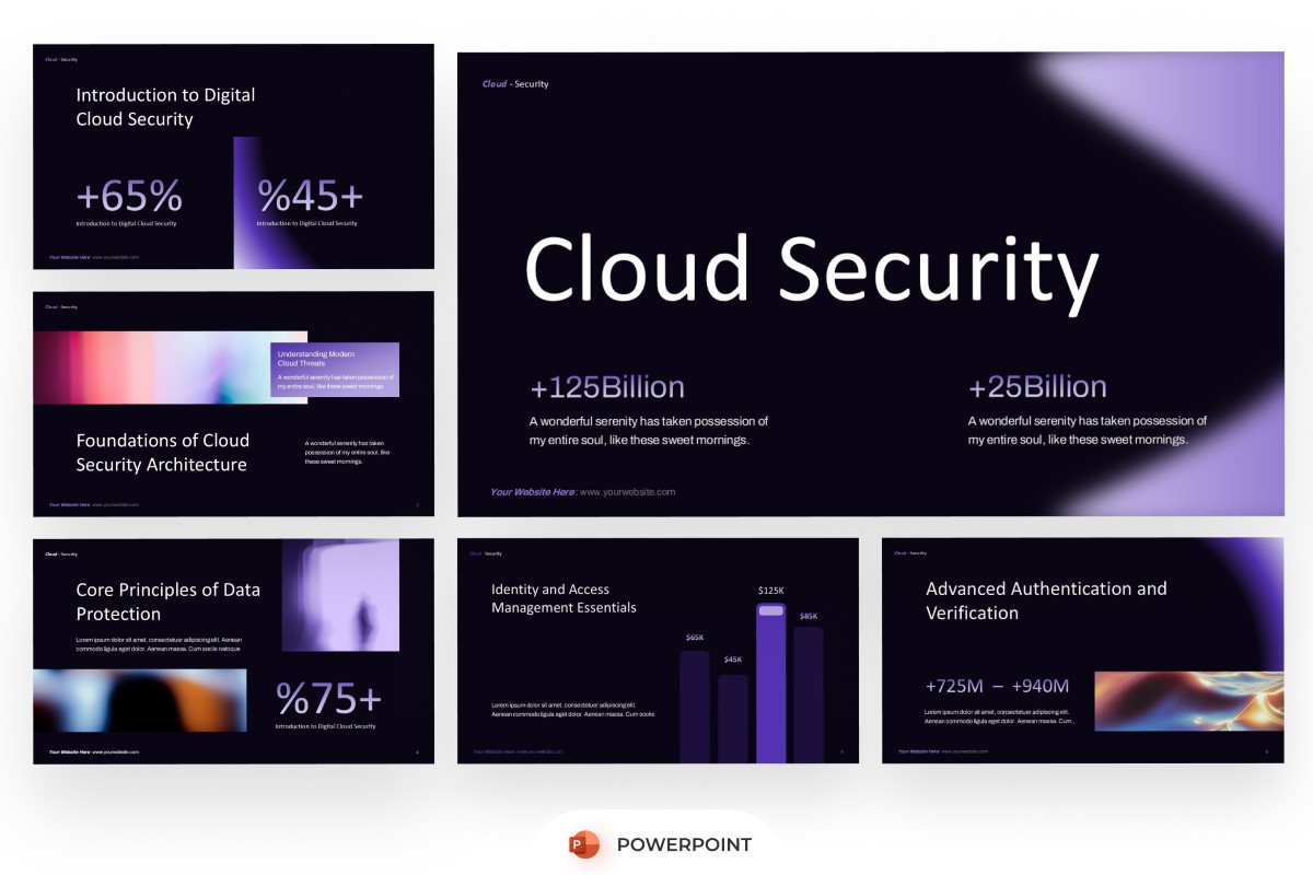 Digital Cloud Security PowerPoint Template | Nulivo Market