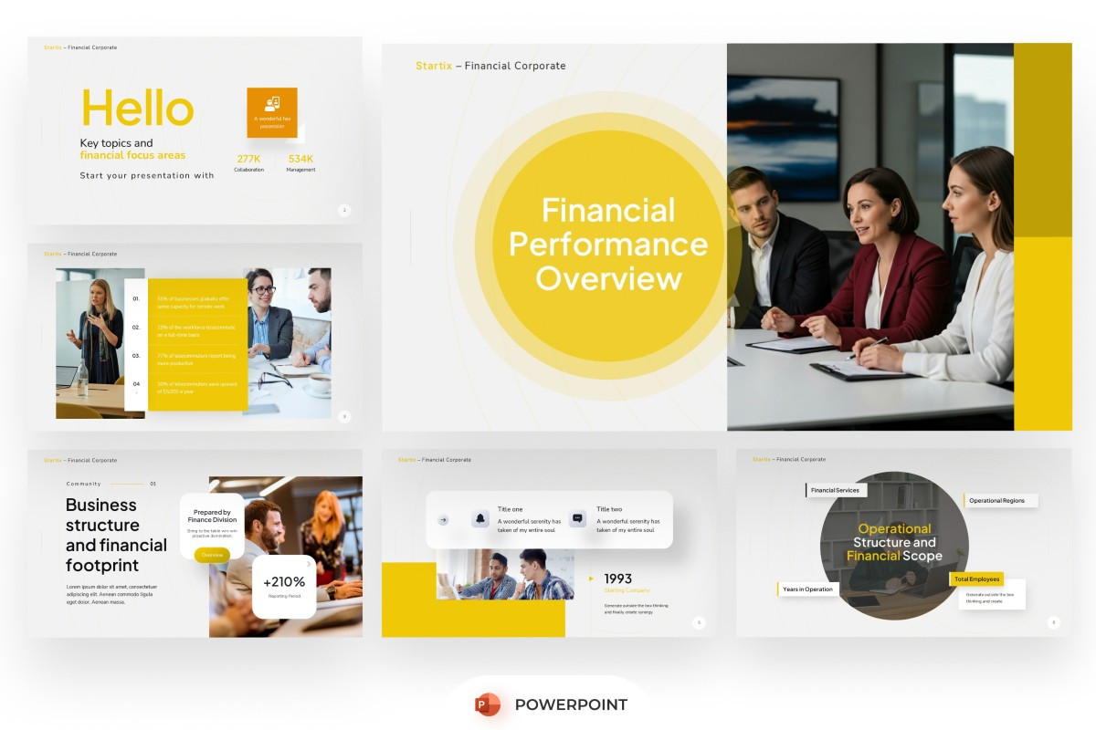 Corporate Template (Financial/Data) PowerPoint Template | Nulivo Market