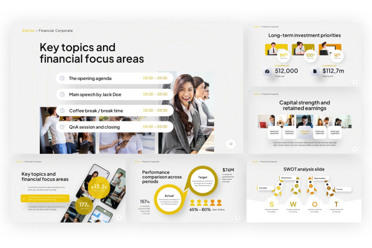 Corporate Template (Financial/Data) PowerPoint Template | Nulivo Market