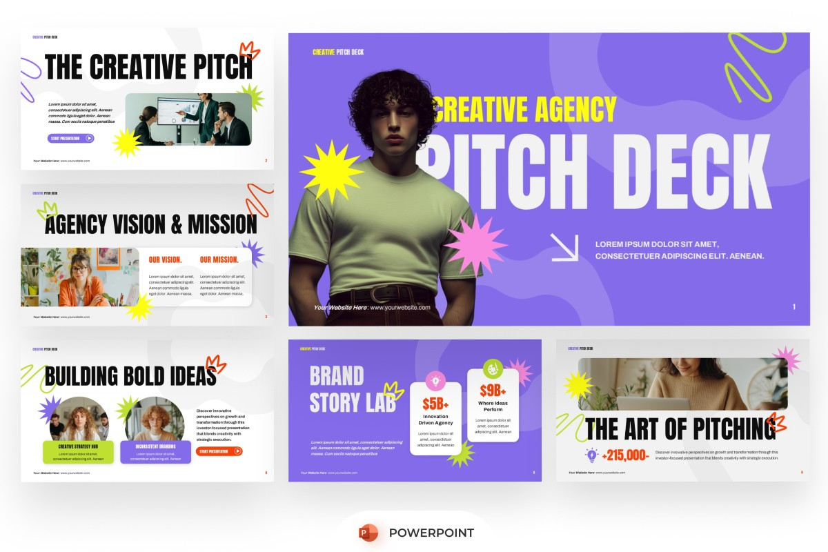 Creative Agency Pitch Deck PowerPoint Template | Nulivo Market