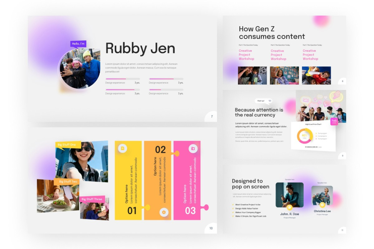 Gen Z Social Media Kit PowerPoint Template | Nulivo Market