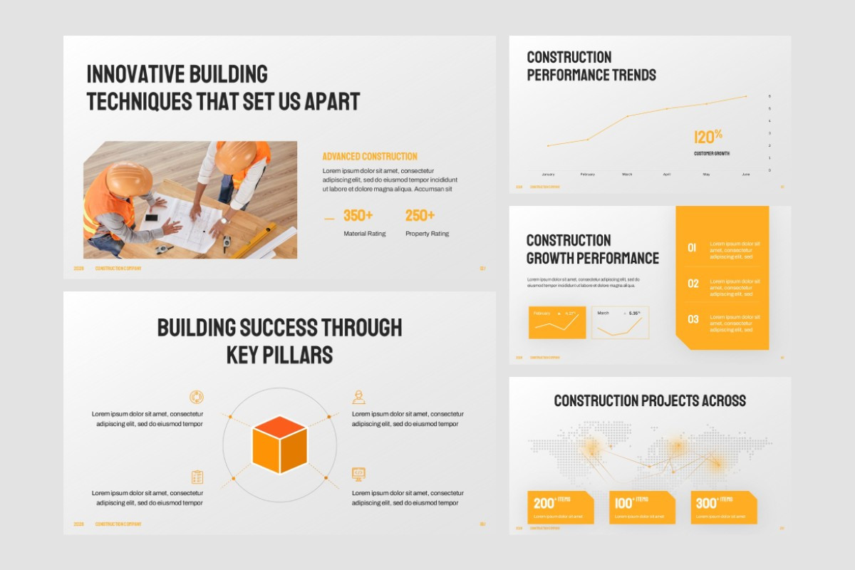 Construction Company PowerPoint Template | Nulivo Market