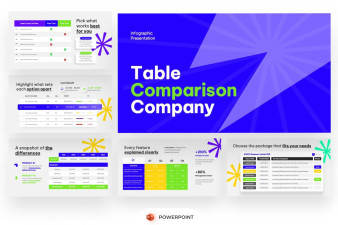 Table Comparison Company PowerPoint Template | Nulivo Market