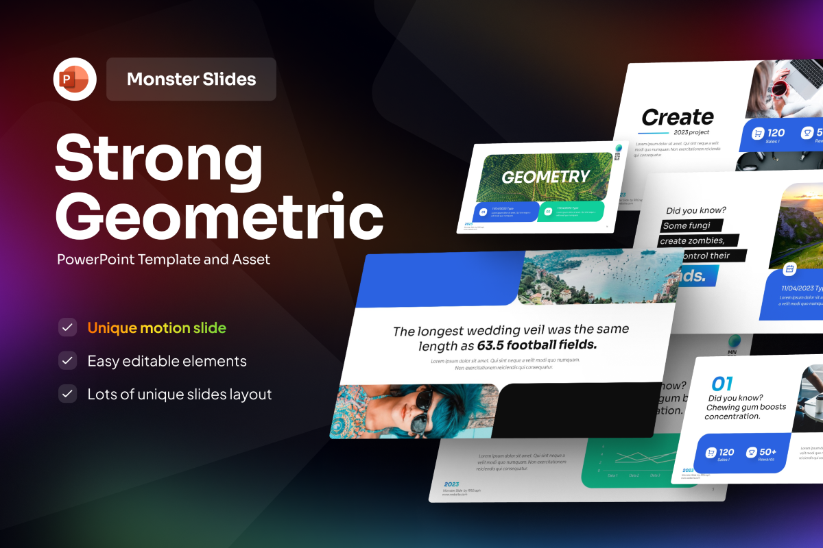 Monster Slides Strong Geometric | Nulivo Market