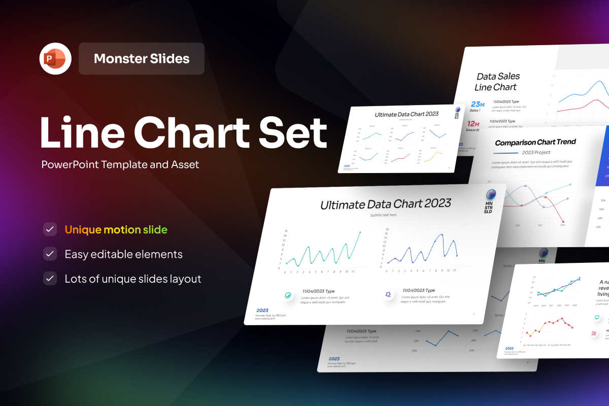 Monster Slides Line Chart Set | Nulivo Market