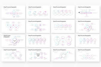 Lineart Gradient Process Infographic PowerPoint Template | Nulivo Market