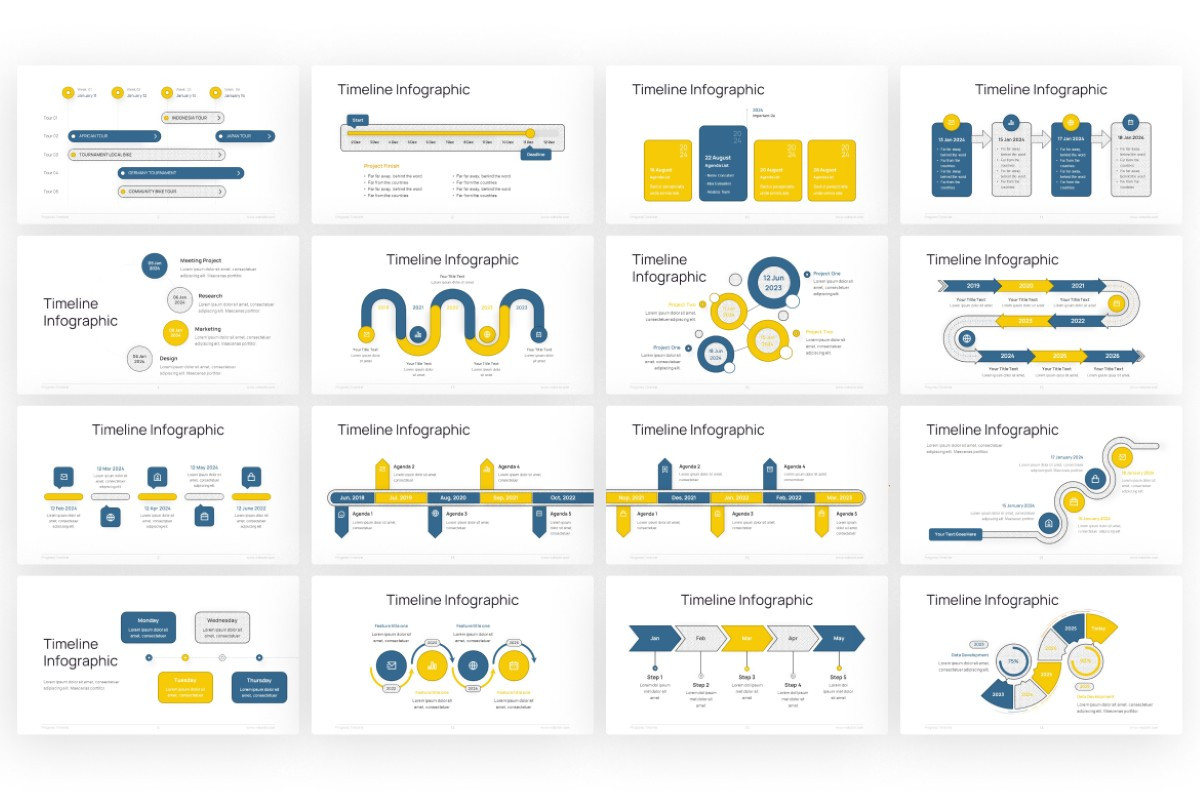 Progress Timeline PowerPoint Template | Nulivo Market