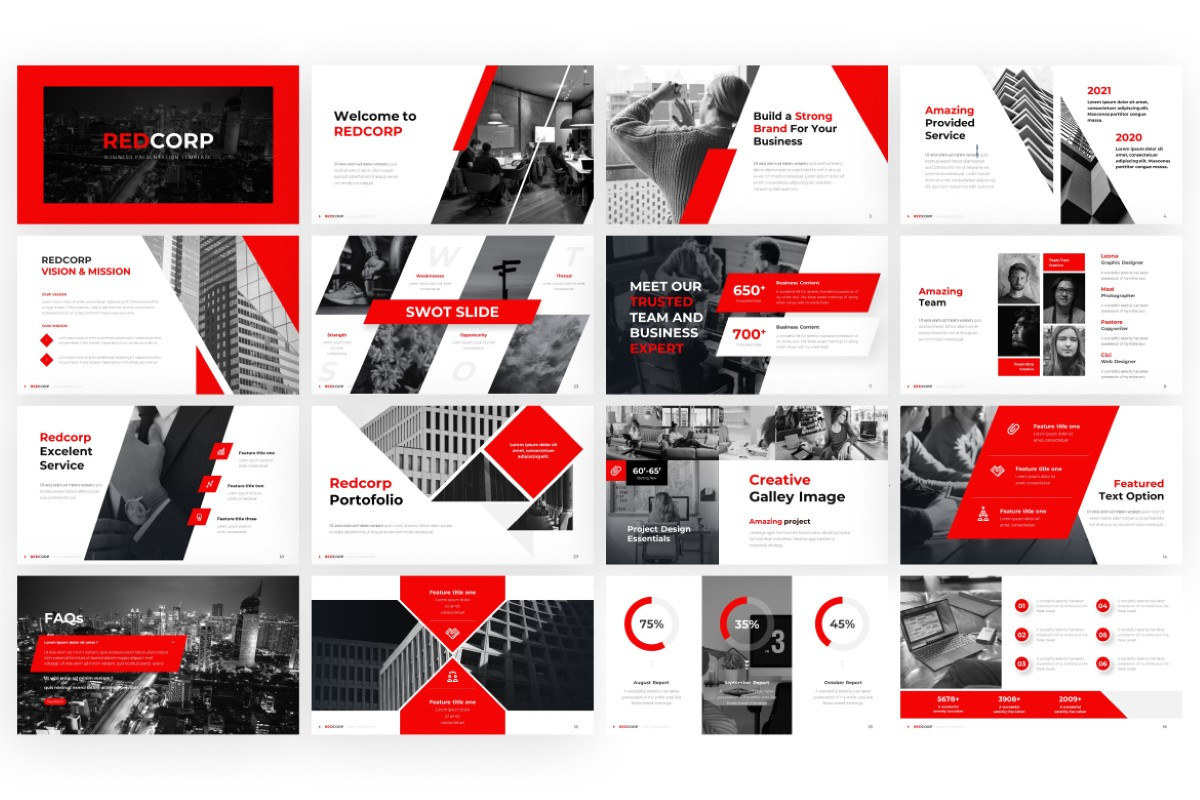 Redcorp Business PowerPoint Template | Nulivo Market