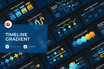 Timeline Gradient PowerPoint Template | Nulivo Market