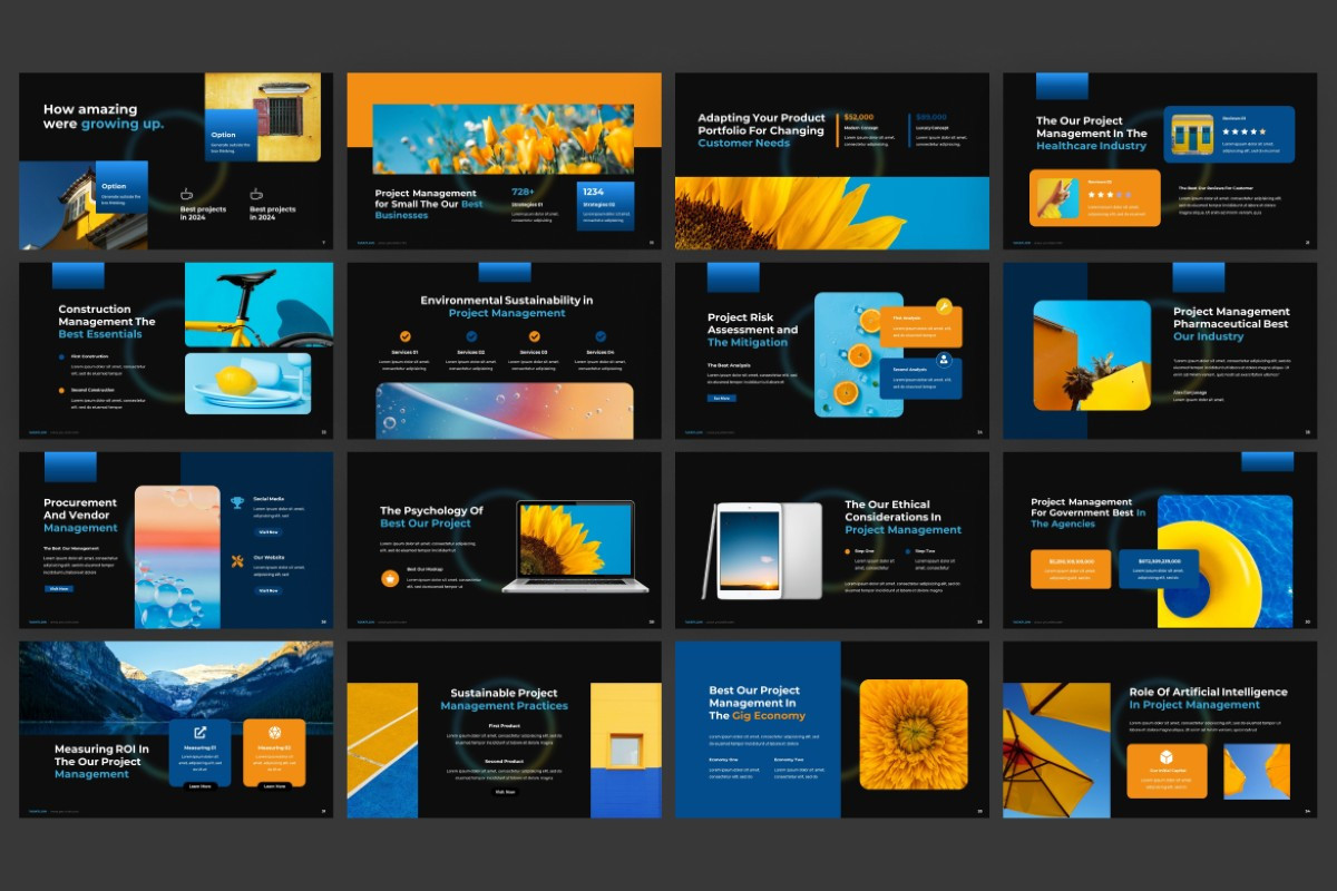 Project Flow PowerPoint Template | Nulivo Market