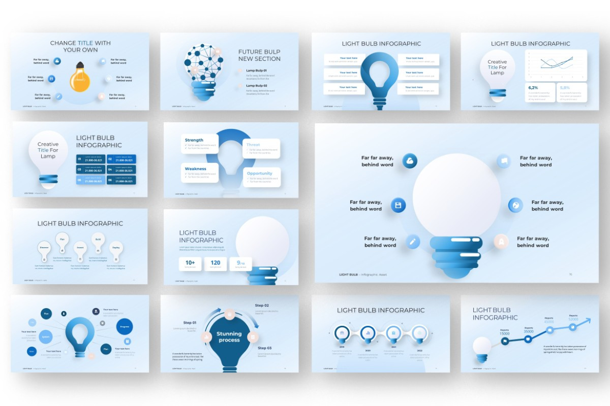 Light Bulb Infographics Powerpoint Template | Nulivo Market