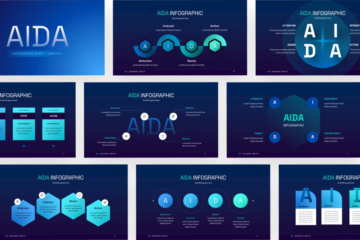 Aida Infographics PowerPoint Template | Nulivo Market