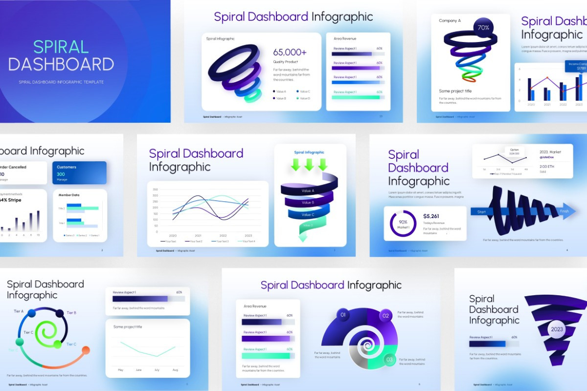 Spiral infographic PowerPoint Template | Nulivo Market