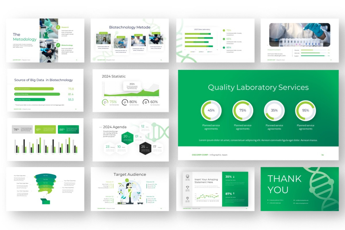 Genetic (DNA and RNA) Infographics PowerPoint Template | Nulivo Market