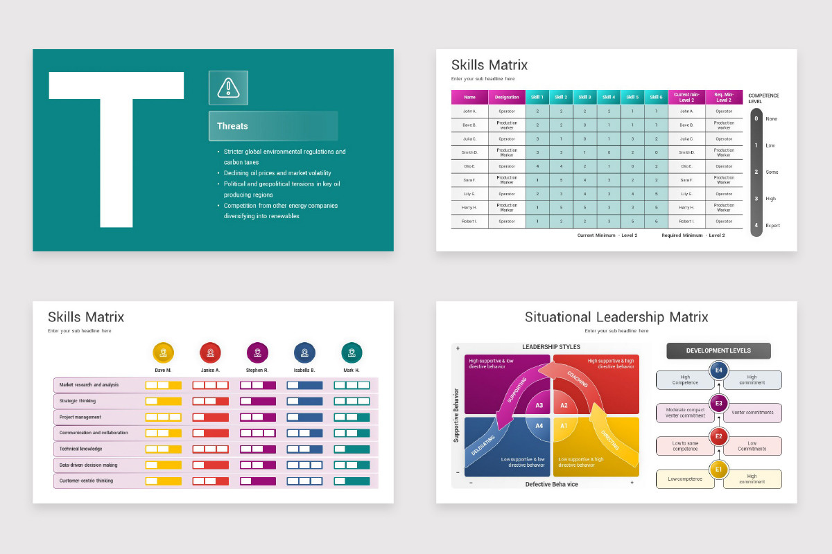 Matrix Diagram Collection PowerPoint Template | Nulivo Market