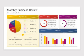 Monthly Business Review PowerPoint Template | Nulivo Market