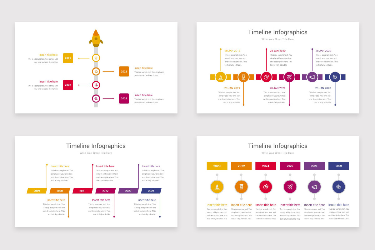 Timeline Infographics Google Slides Template | Nulivo Market