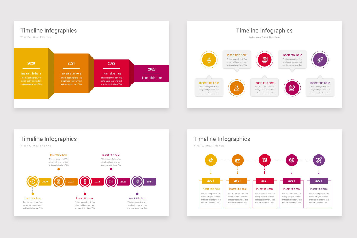 Timeline Infographics Keynote Template | Nulivo Market