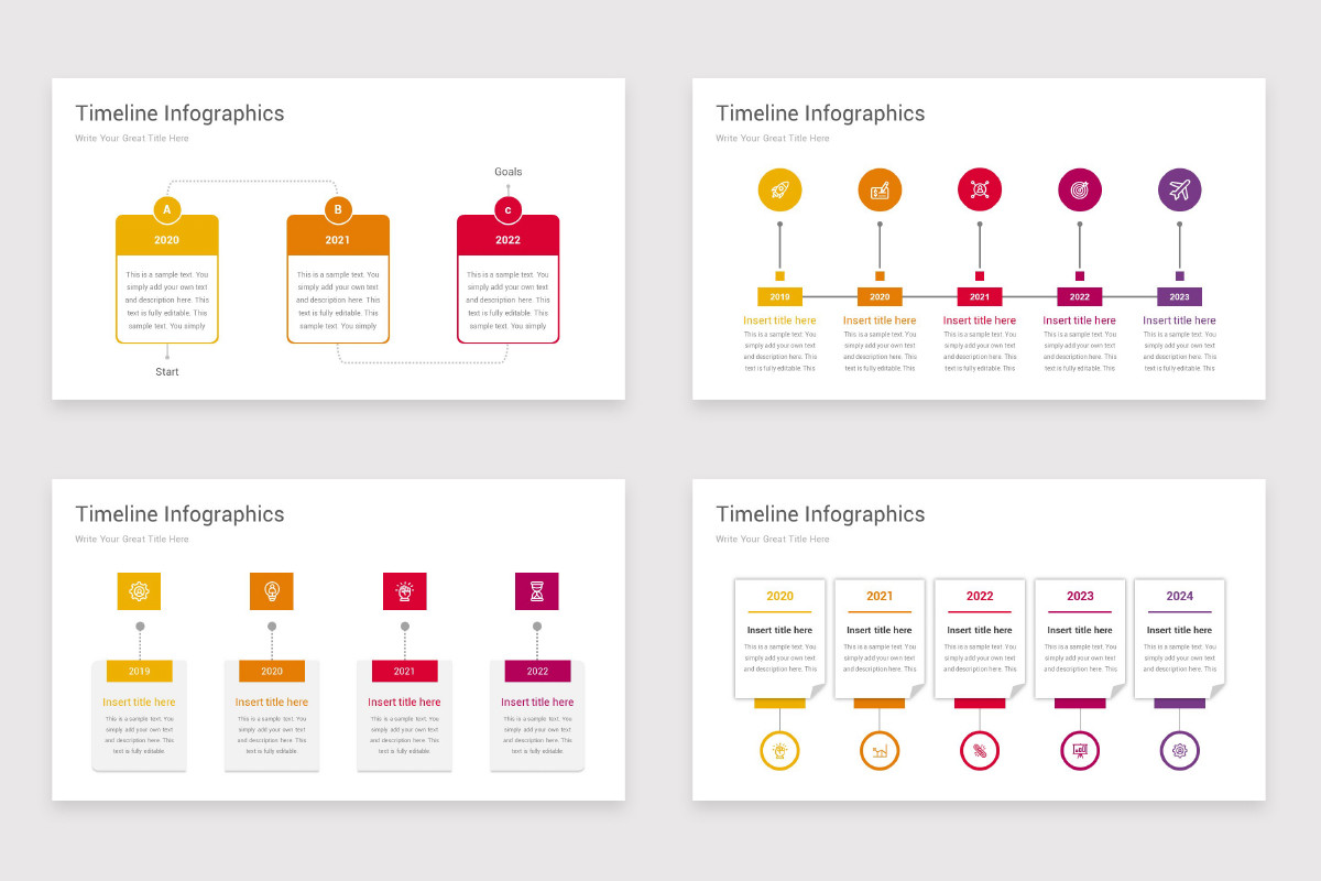 Timeline Infographics Keynote Template | Nulivo Market
