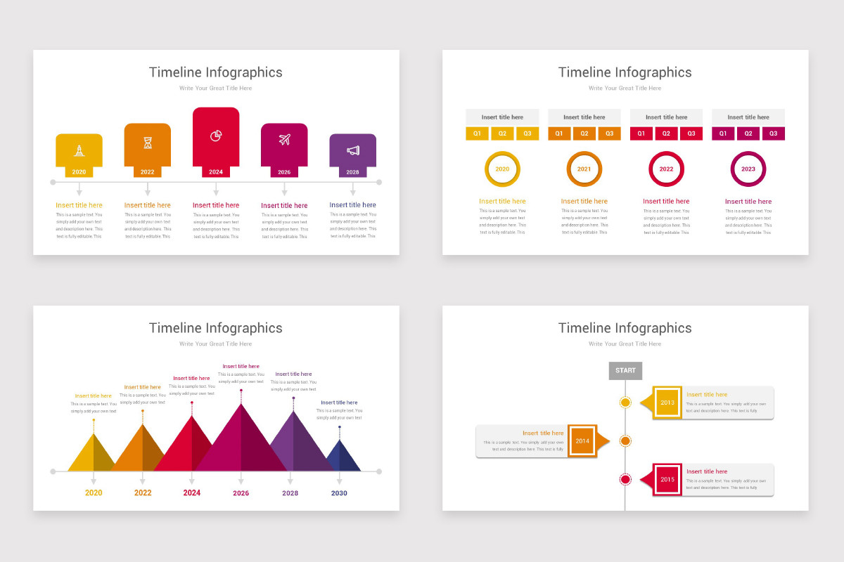 Timeline Infographics Keynote Template | Nulivo Market