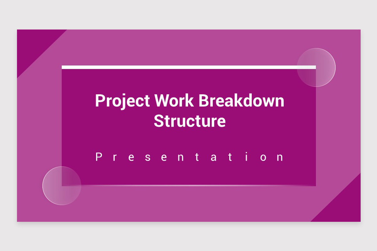 Project Work Breakdown Structure PowerPoint Template | Nulivo Market