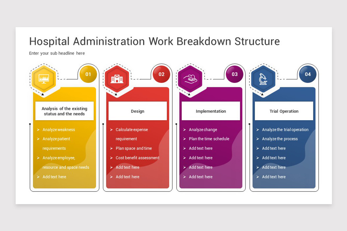 Project Work Breakdown Structure PowerPoint Template | Nulivo Market